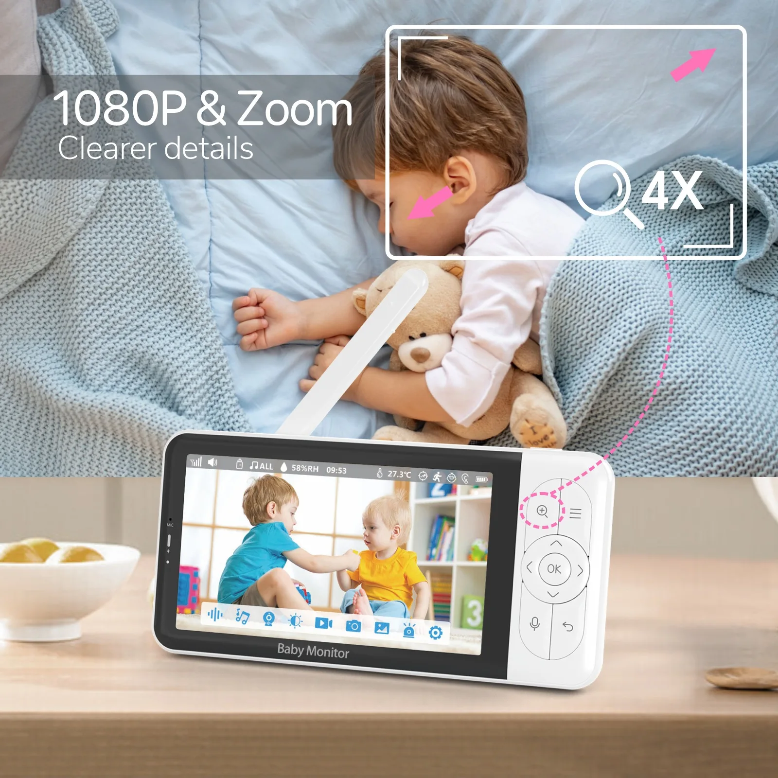 5 Inch Video Baby Monitor with - đánh giá và giá Audio Music Apps