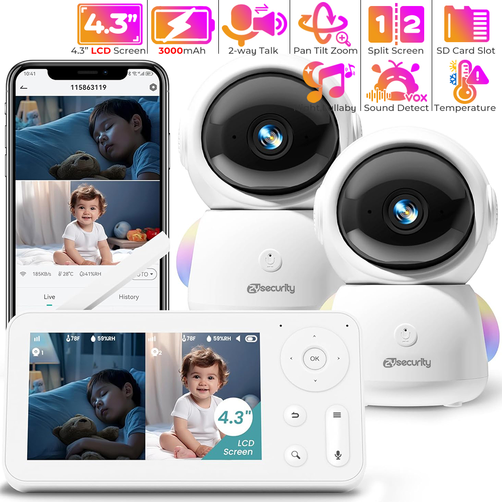 2K Baby Monitor with 2 Cameras - đánh giá và giá Audio Music Apps