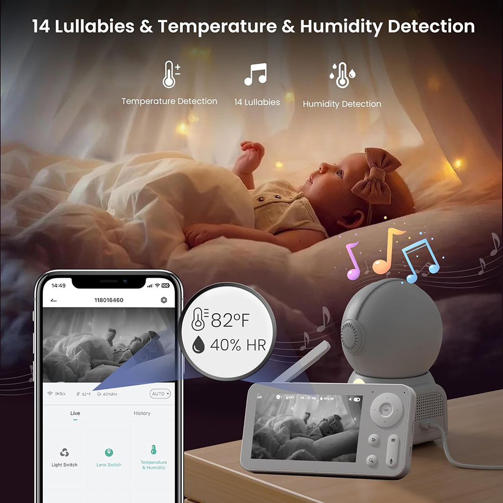 2K Baby Monitor with 2 Cameras - đánh giá và giá Audio Music Apps
