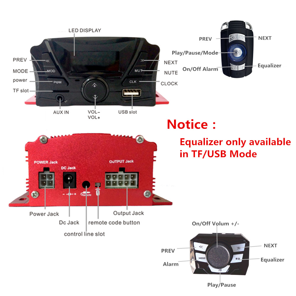 12V 4 Kênh UTV ATV Xe Golf Xe  - đánh giá và giá Audio Music Free Mp3
