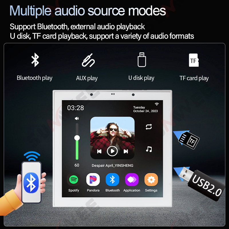 TUYA Smart Home 4 Inch Android - đánh giá và giá Audio Music In Background