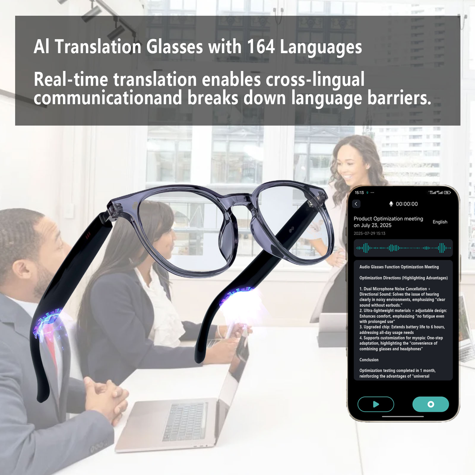 Smart Audio Glasses, Real-Time - đánh giá và giá Audio Music Apps