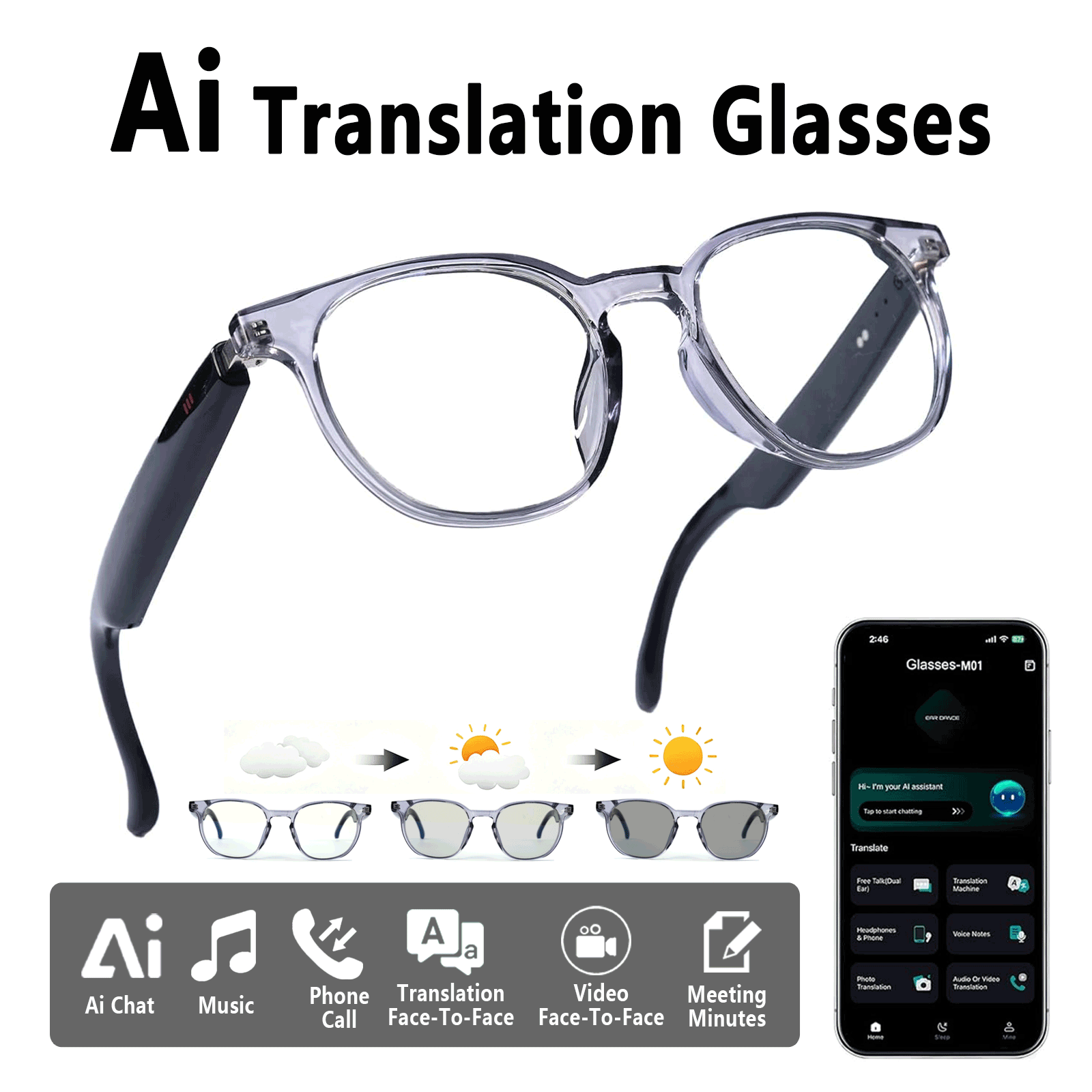 Smart Audio Glasses, Real-Time - đánh giá và giá Audio Music Apps