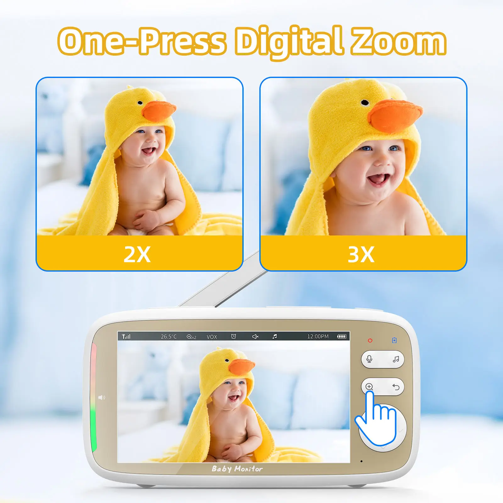 5 Inch Baby Monitor 3X Zoom PT - đánh giá và giá Audio Music App